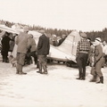 Lentokone Mustajärven jäällä 50-luvulla
