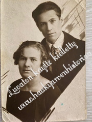 Hulda Lahdenperä puolisonsa kanssa